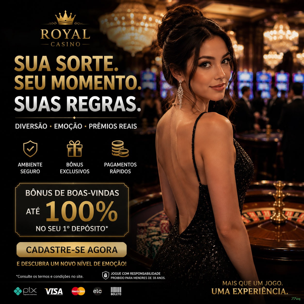 Aplicativo móvel 77vq para iOS e Android